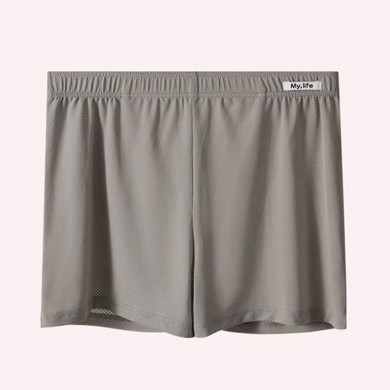 حجم كبير الرجال السهم السراويل الحرير الجليد رقيقة تنفس سراويل الذكور فضفاضة بارد السروال الصلبة التجفيف السريع النوم الملابس الداخلية #5