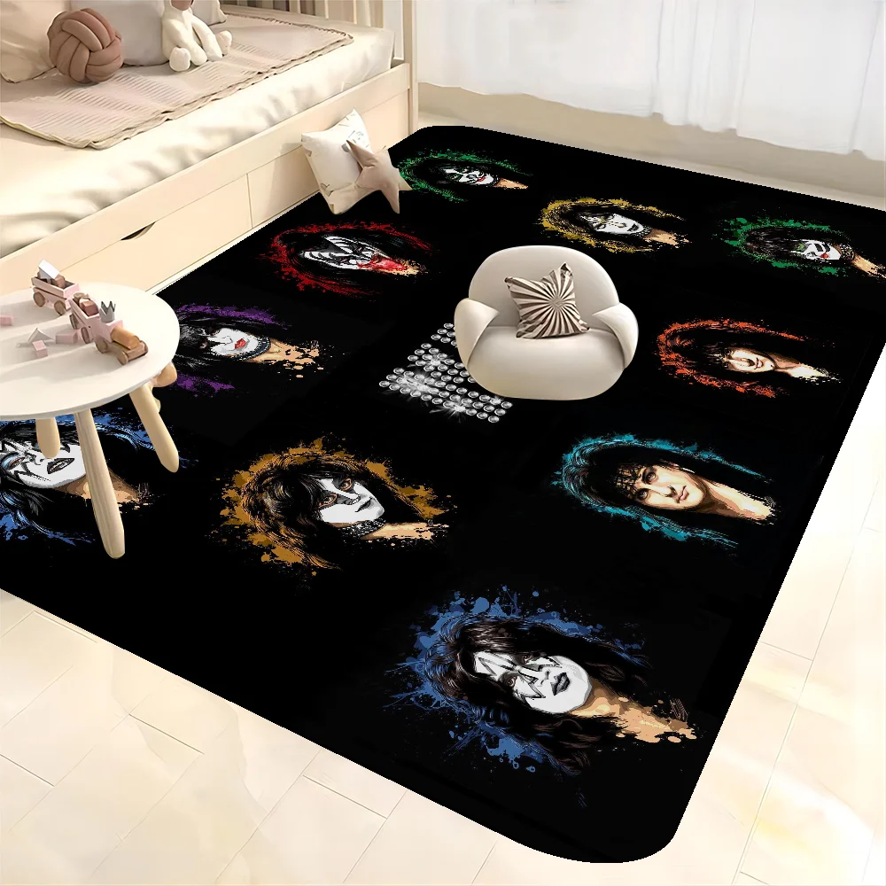 K-KISS Band Bathroom Mat Kids Room Bedroom Decoration Balcony Anti-Slip Doormat Living Room Bedside Area Rugs