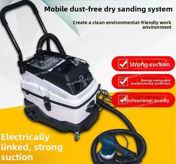 Electric dry grinding plasterboard sanding machine equipped with a vacuum cleaner