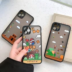 Classic M-Marios Schattige Hot Game Telefoonhoes Voor Iphone 15 14 13 12 11 Mini Pro Max X Xr Xsmax 7 8Plus Matte Transparante Achterkant