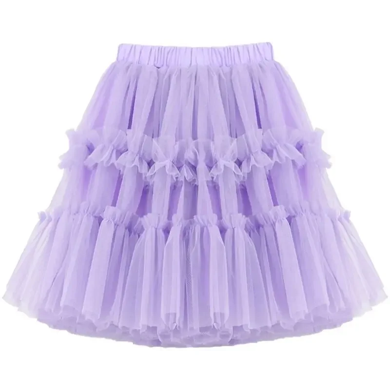 Dziewczęca Tutu 2023 letnie nowe dzieci średniej długości moda koreańskie przyjęcie urodzinowe taniec suknia balowa spódnica księżniczki spódnica z gazy dla rodziców i dzieci
