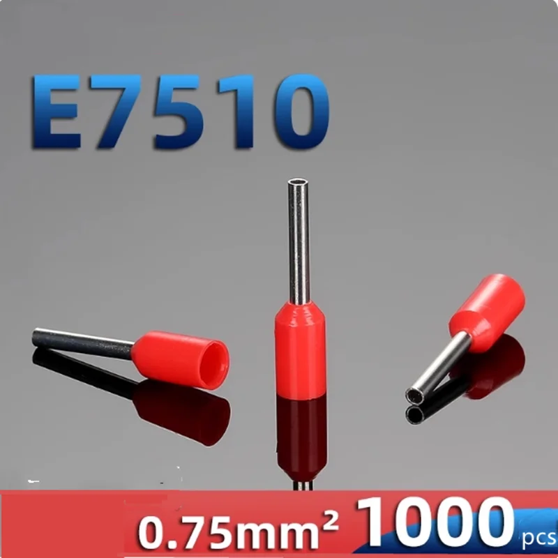 E7510 Dual Entry Wire Terminator Bootlace Ferrules For 0.75mm Terminal Connector