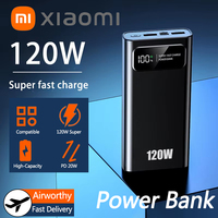Xiaomi 120W Power Bank Super Fast Charging Phone Battery High Capacity Digital Display Power Bank For iPhone Samsung Huawei