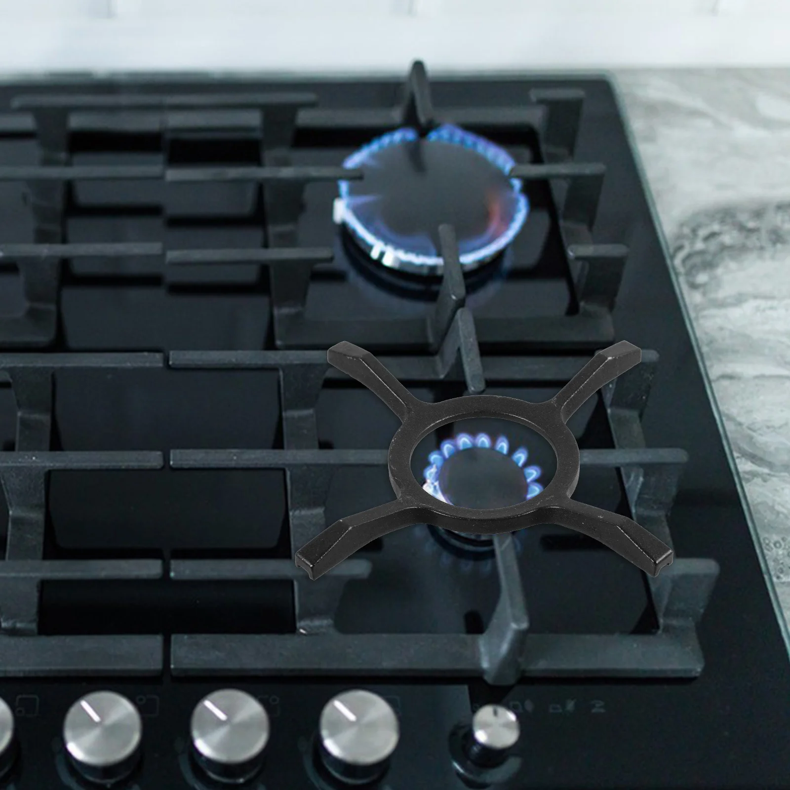 

Heavy Duty Iron Gas Stove Rack Anti-Skid Wok Stand Stable Pot Holder Kitchen Stove Bracket Durable Iron Rack for Pot