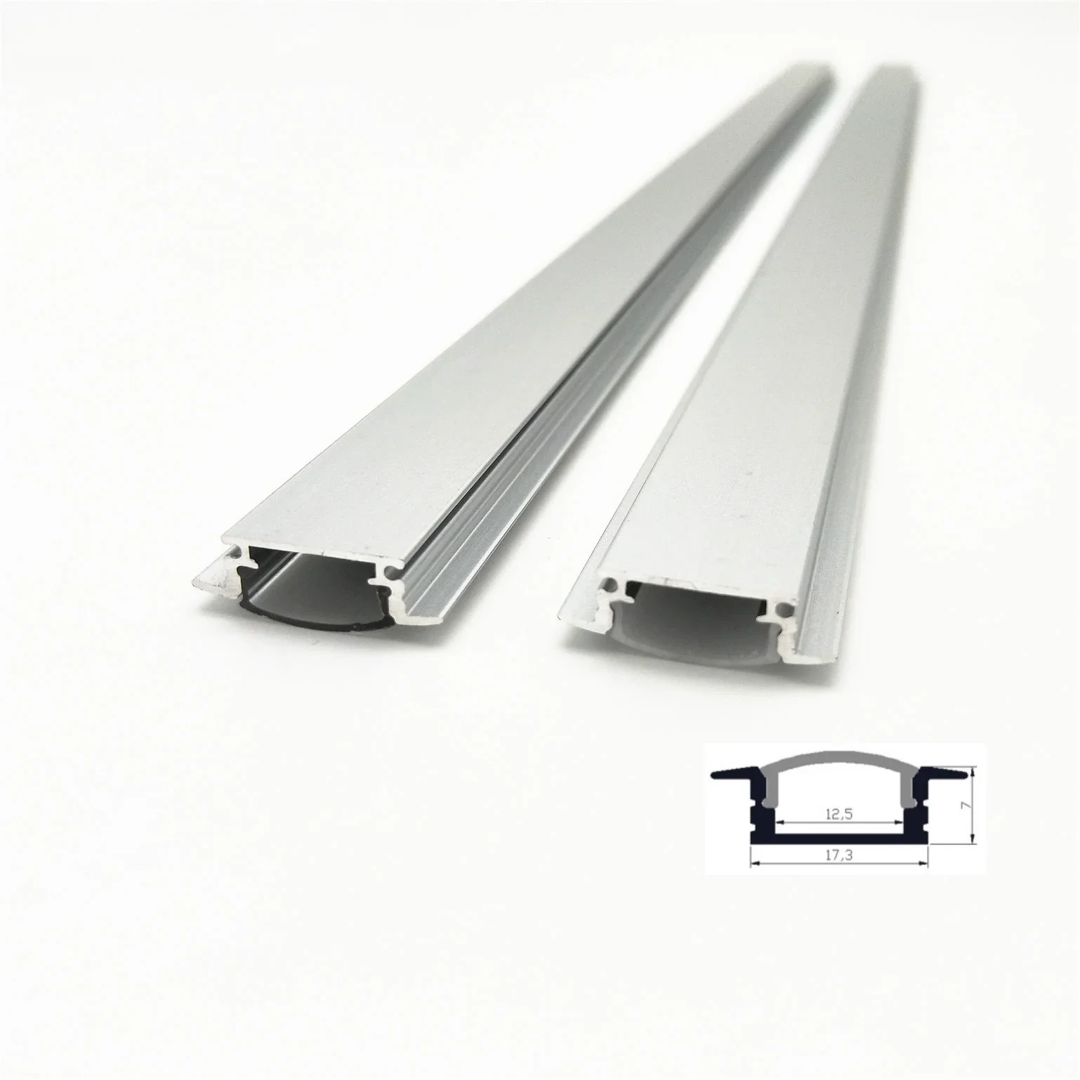 1-10sets 50cm Embed Led Aluminum Profile Bar Light Housing Mikly Clear Covers Clip Channel for 10mm PCB Strip Recess Extrusion