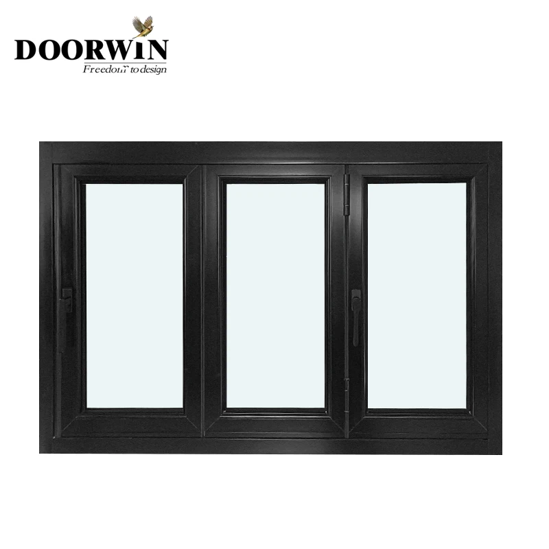 Doorwin-ventana plegable de aluminio, doble acristalamiento, Pofile