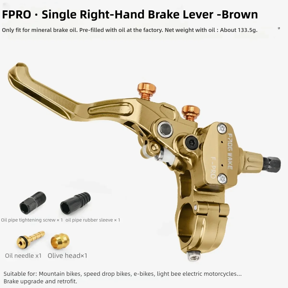 

Комплект гидравлических дисковых тормозов FROG WAKE F-PRO 4-поршневые, золотые, высокой твердости, для SURRON LIGHT BEE, MTB, мотоциклов, даунхилла (модель 2026 года)