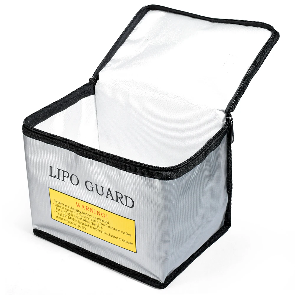Lipo Guard ความปลอดภัยกระเป๋าทนไฟป้องกันการระเบิดแบบพกพา Lipo ความปลอดภัยกระเป๋า 215*145*165 มม.สําหรับ RC FPV Racing Drone รถแบตเตอรี่ปลอดภัย