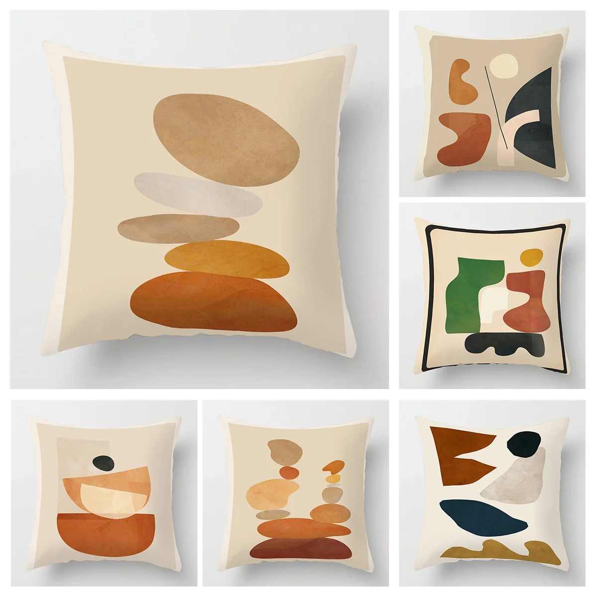 Scandinavian Abstract Style Pillow Cover 18x18/20x20 inches - Geometric Print Cushion Cover Home Decor Gift Pillow Cover