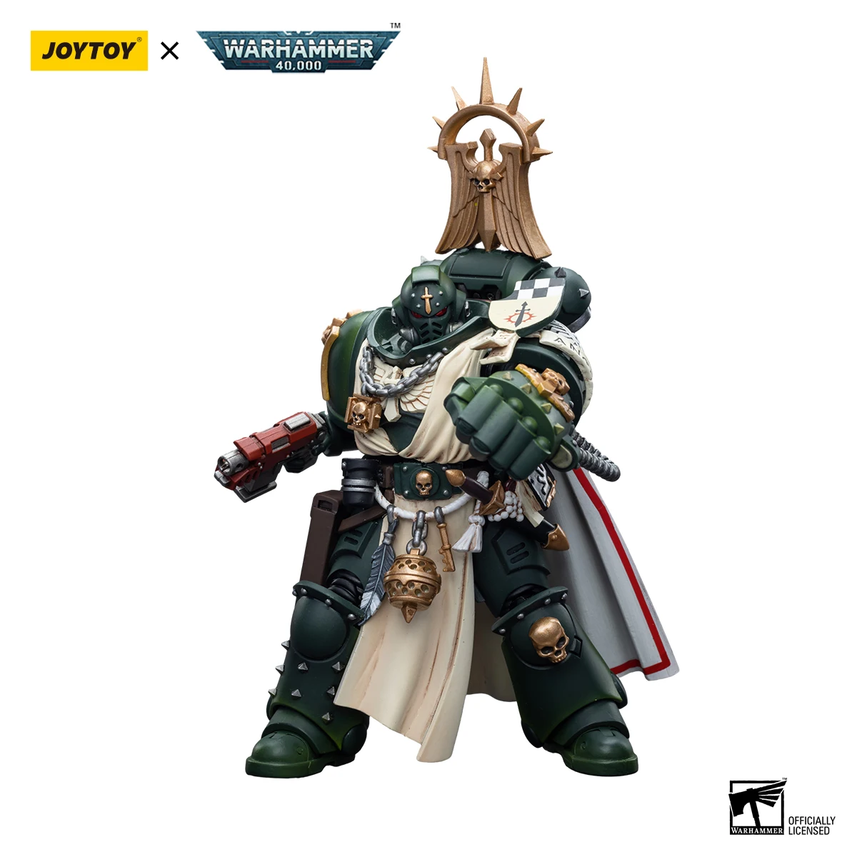[EM ESTOQUE] JOYTOY Warhammer 40000 Dark Angels Master com Power Fist Anime Modelo Militar aniversário