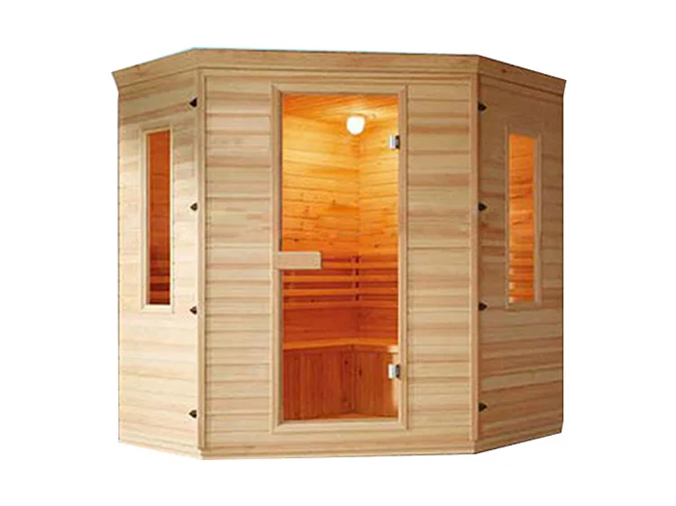 Luxury Far Infrared Sauna Room 3-4 Person Modern Design Home Indoor Steam Sauna Solid Hemlock Wood