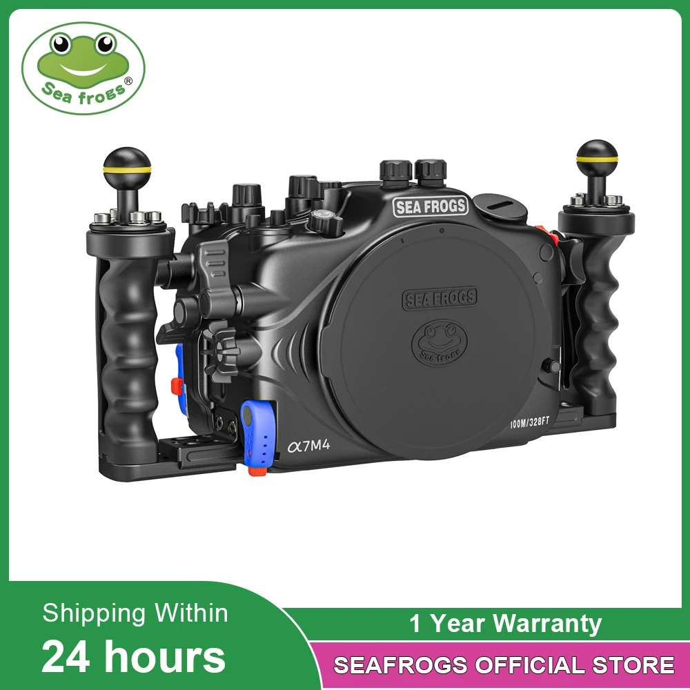 Seafrogs SF10001 100M Waterproof Aluminum Alloy Camera Case Body For Sony A7M4 Metal Housing For A7IV