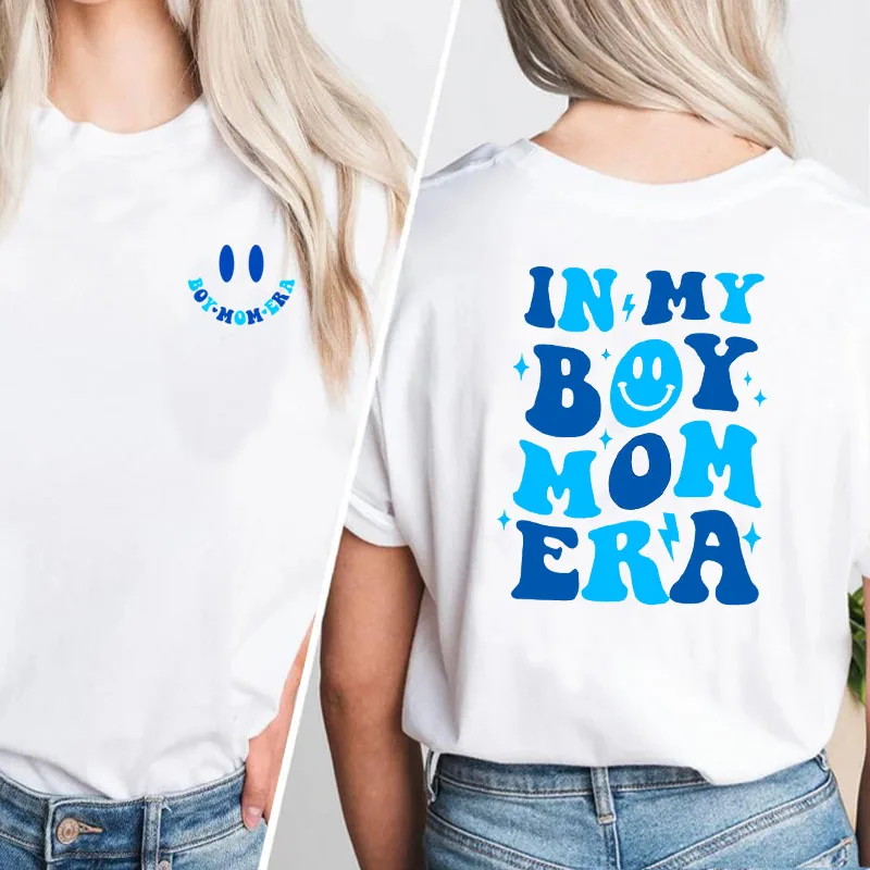 

In My Boy Mom Era T Shirt Boy Mama Club T-Shirt Casual Cotton Short Sleeve O Neck Tee Shirt Womans Clothing Streetwear