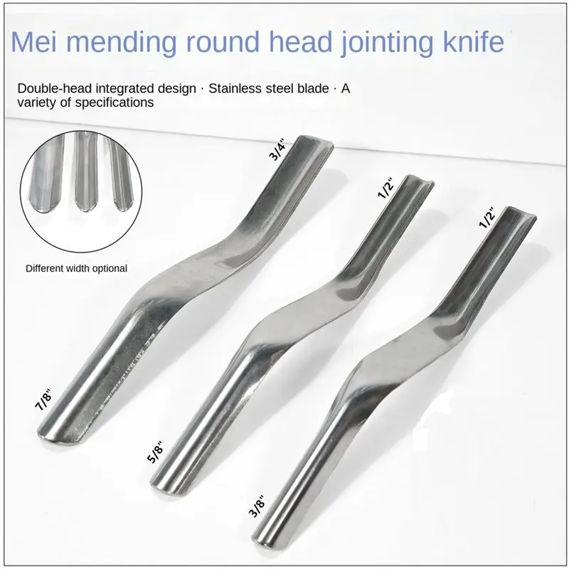 PHFU-3Pcs Stainless Steel Masonry Jointer Double Ended Concrete Brick And Block Straightener Tool Wall