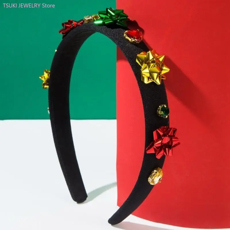 62KE – bandeau à fleurs couvre-chef noël, accessoires Photo fête noël, accessoires Cosplay