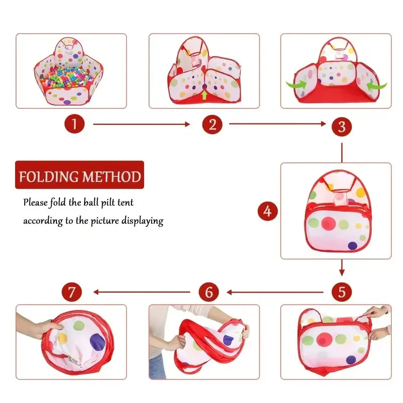 Montessori Baby Play namiot basen z piłeczkami zabawki sportowe przenośne składane zabawki Puzzle dla chłopców dziewczynek prezent urodzinowy dla