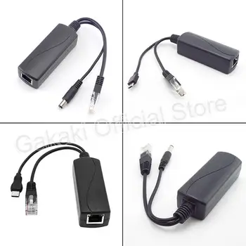 POE Splitter kablo 48V 12V 5V çıkış gücü üzerinden Ethernet Poe konnektörler adaptörü güvenlik kamera gözetim için