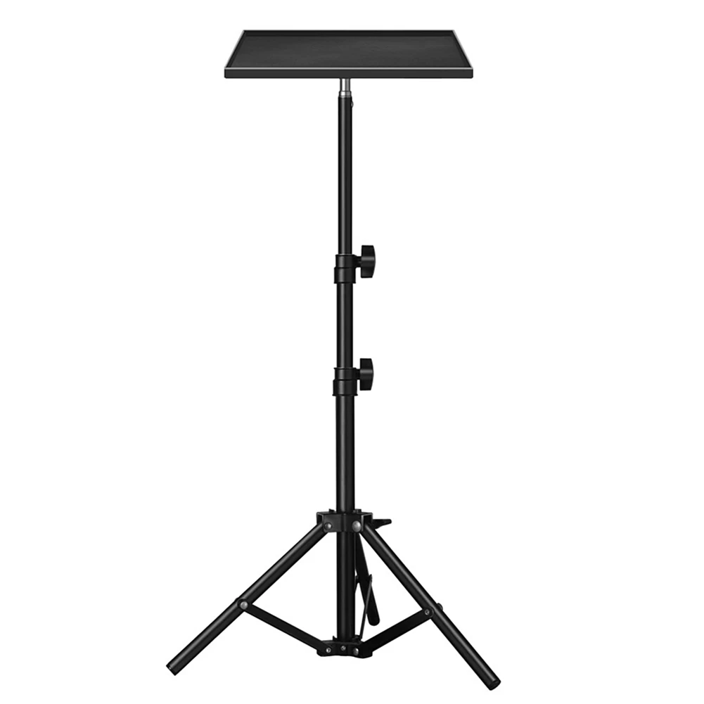 ALLOYSEED Projektoren Tablett 1/4 Zoll Gewinde Stativ Tablett Höhe Einstellbar DJ Ausrüstung Halter Teleskop Stange Stehend für Projektor Monitore 4