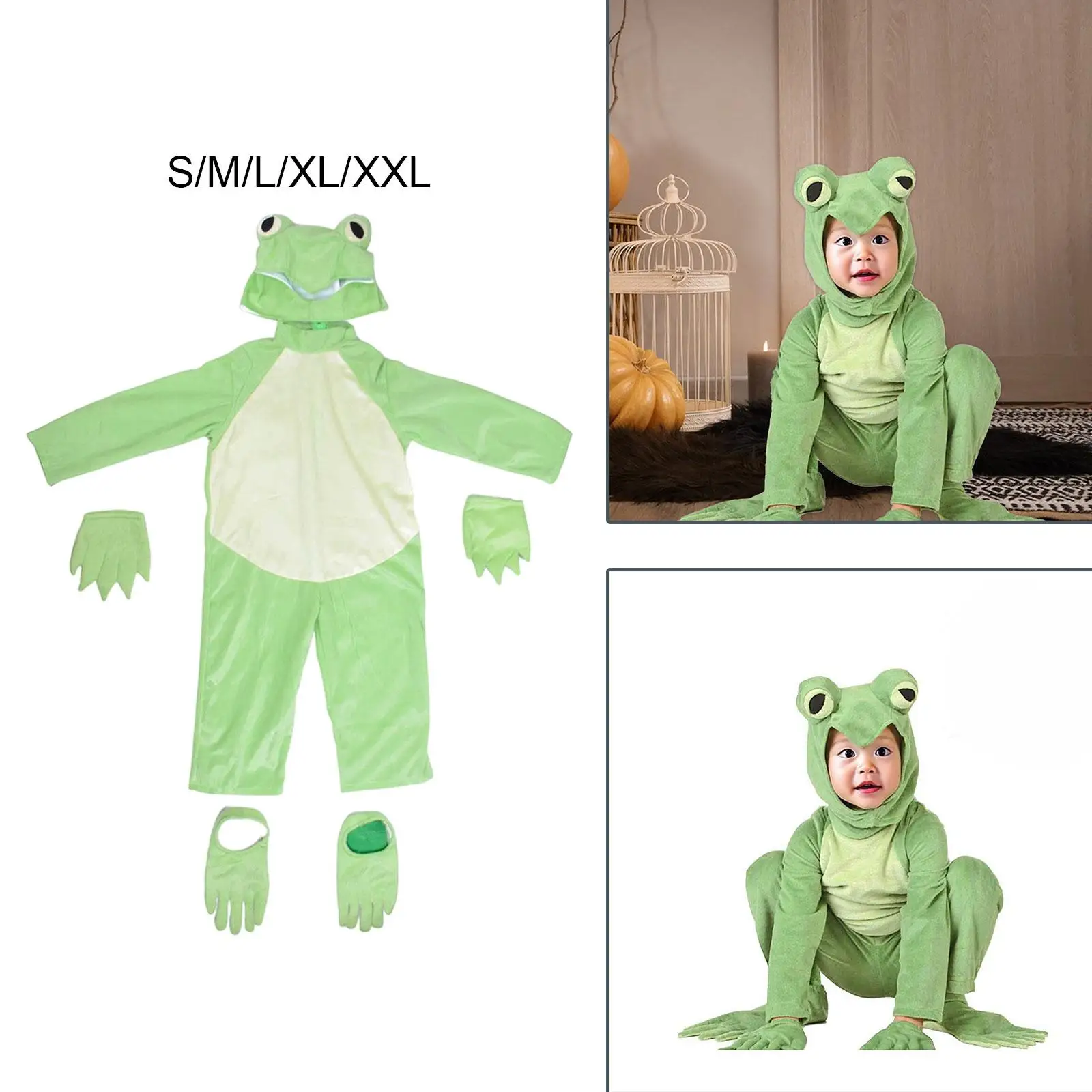 مجموعة أزياء الضفدع للأطفال للأولاد والبنات من أجل عرض مسرحي كرنفال #3