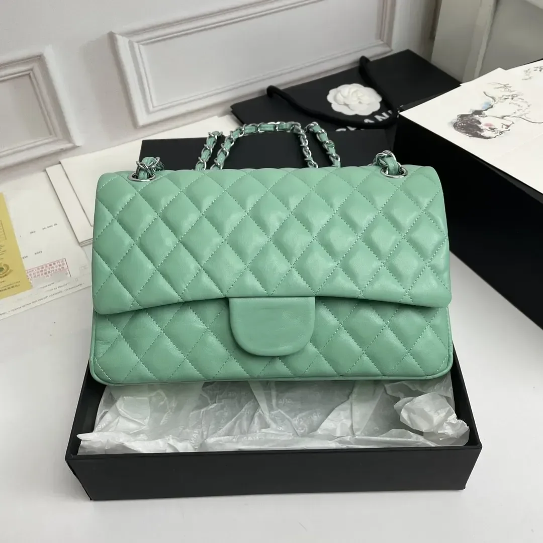 مرآة مصمم حقائب كروسبودي حقيبة يد فاخرة امرأة كلاسيكية رفرف سلسلة حقيبة كتف محافظ جلدية حامل بطاقة الوردي الأبيض #2