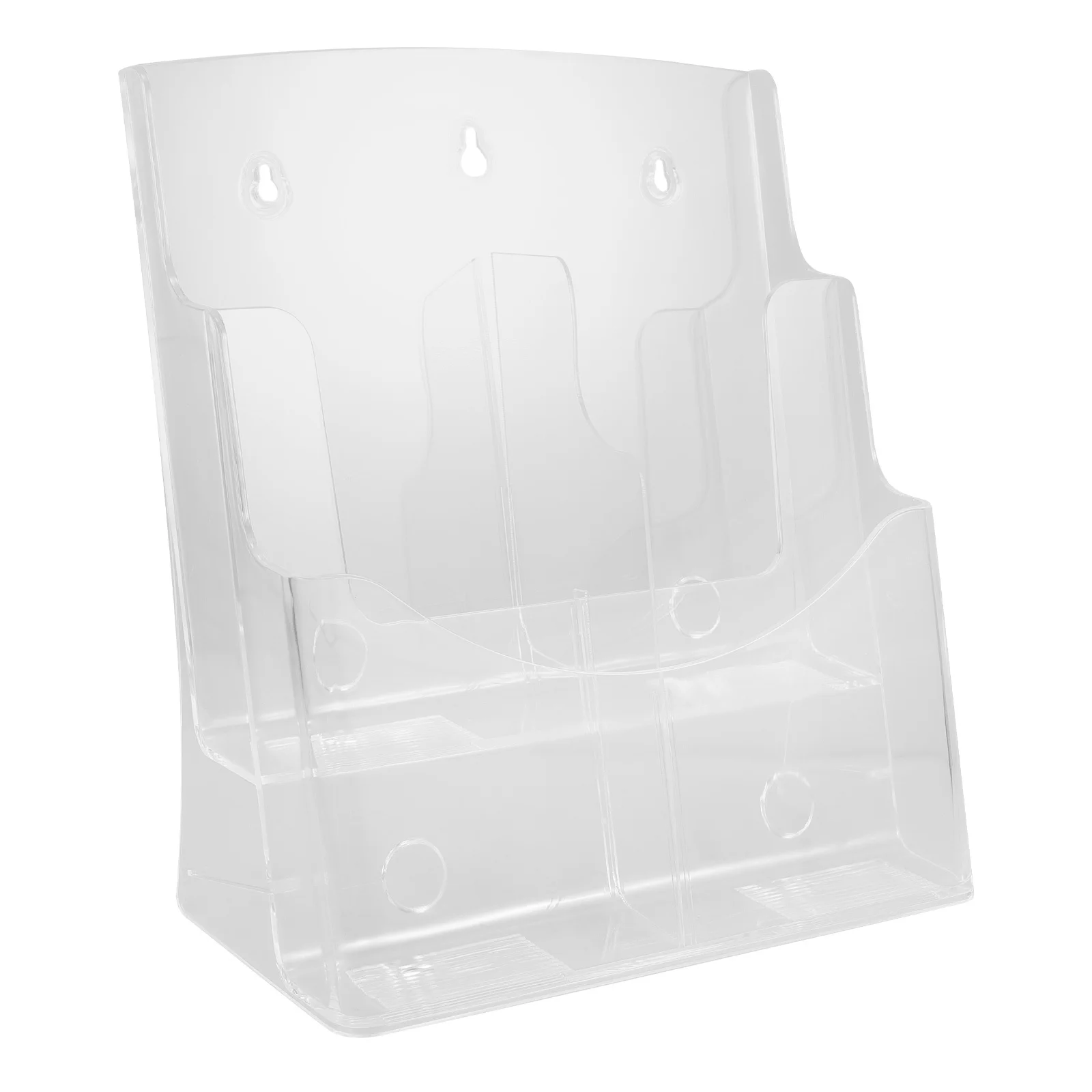 حامل مستندات A4 منظم ملفات سطح المكتب من الأكريليك حامل كتيبات شفافة لمكتب غرفة الدراسة والمدرسة ملف عمودي #6