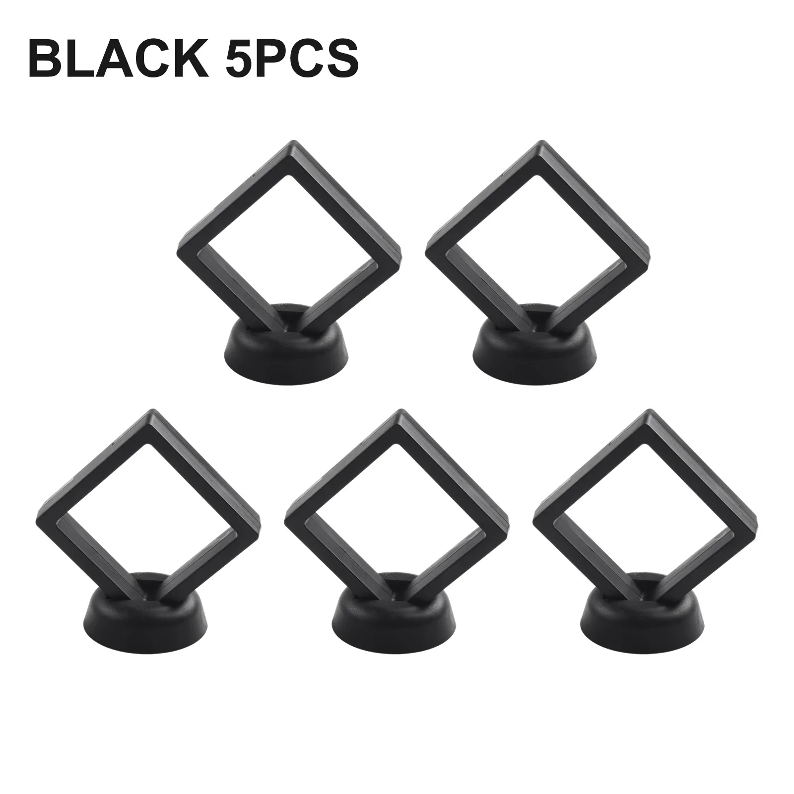 Black ABS+TPU Film Display Box 3D Floating Frame Transparent Film 3D Floating Frame Clear Jewelry Display Case