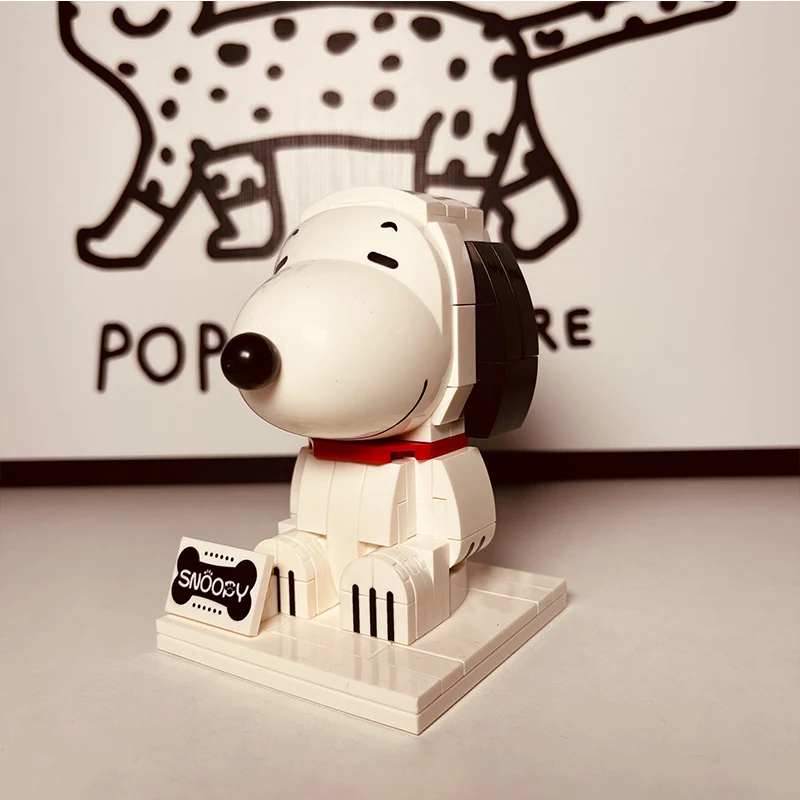 Pantasy Snoopy Bausteine Anime Cartoon Charakter Montage Modell Sammlung Spielzeug und Ornamente Kindergeburtstagsgeschenke 7