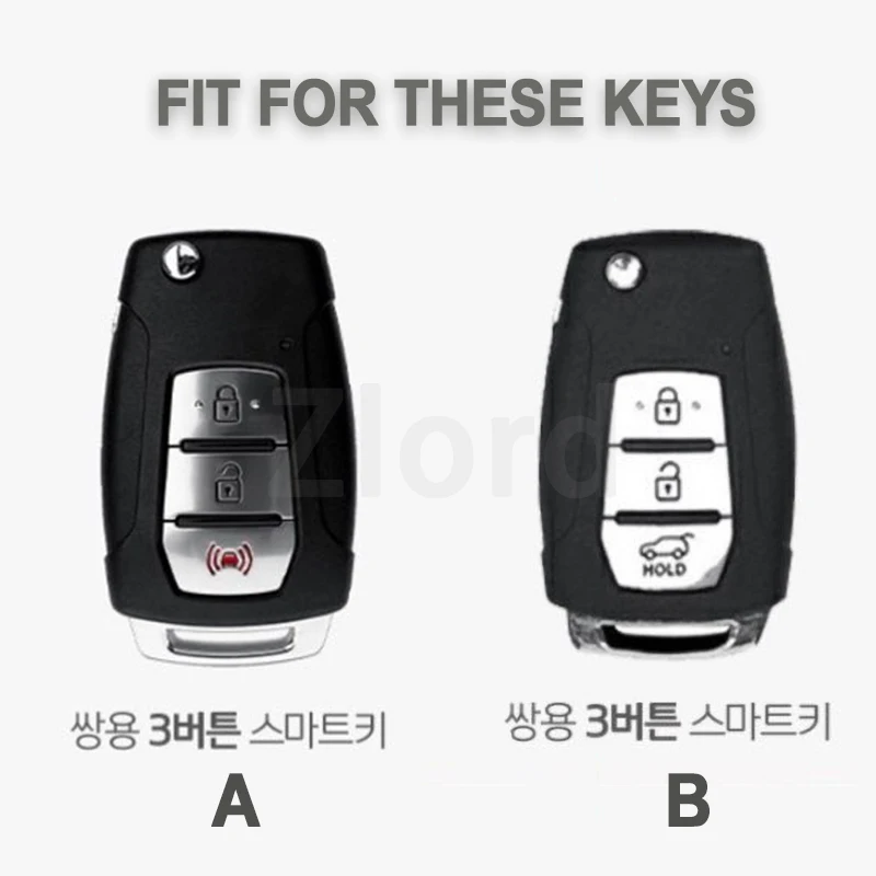 3 Buttons TPU Key Cover Shell for SsangYong Kyron 2 Sanka Actyon Korando Tivoli Car Key Cover Remote Key Case Keychain Protector