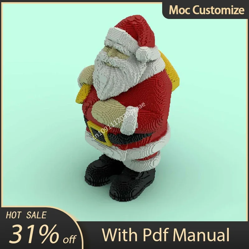 

26786pcs Moc Very Large Santa Claus Sculpture Model Set Building Blocks DIY Assembly Creativity Bricks Toys Kids Education Gifts