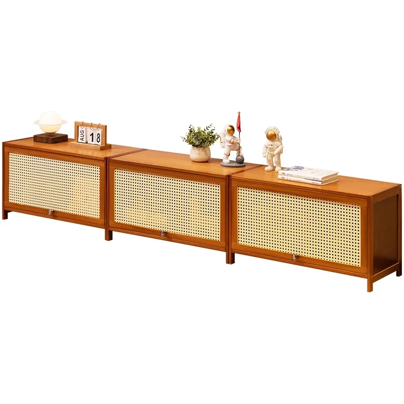 

PYJ simple living room home floor light luxury high sense telescopic coffee table TV cabinet