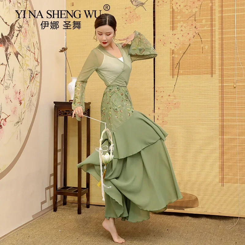 Abito da ballo classico cinese Abito da spettacolo con lanterna Abito da donna tradizionale di scena per adulti Vestito da danza popolare per ragazze