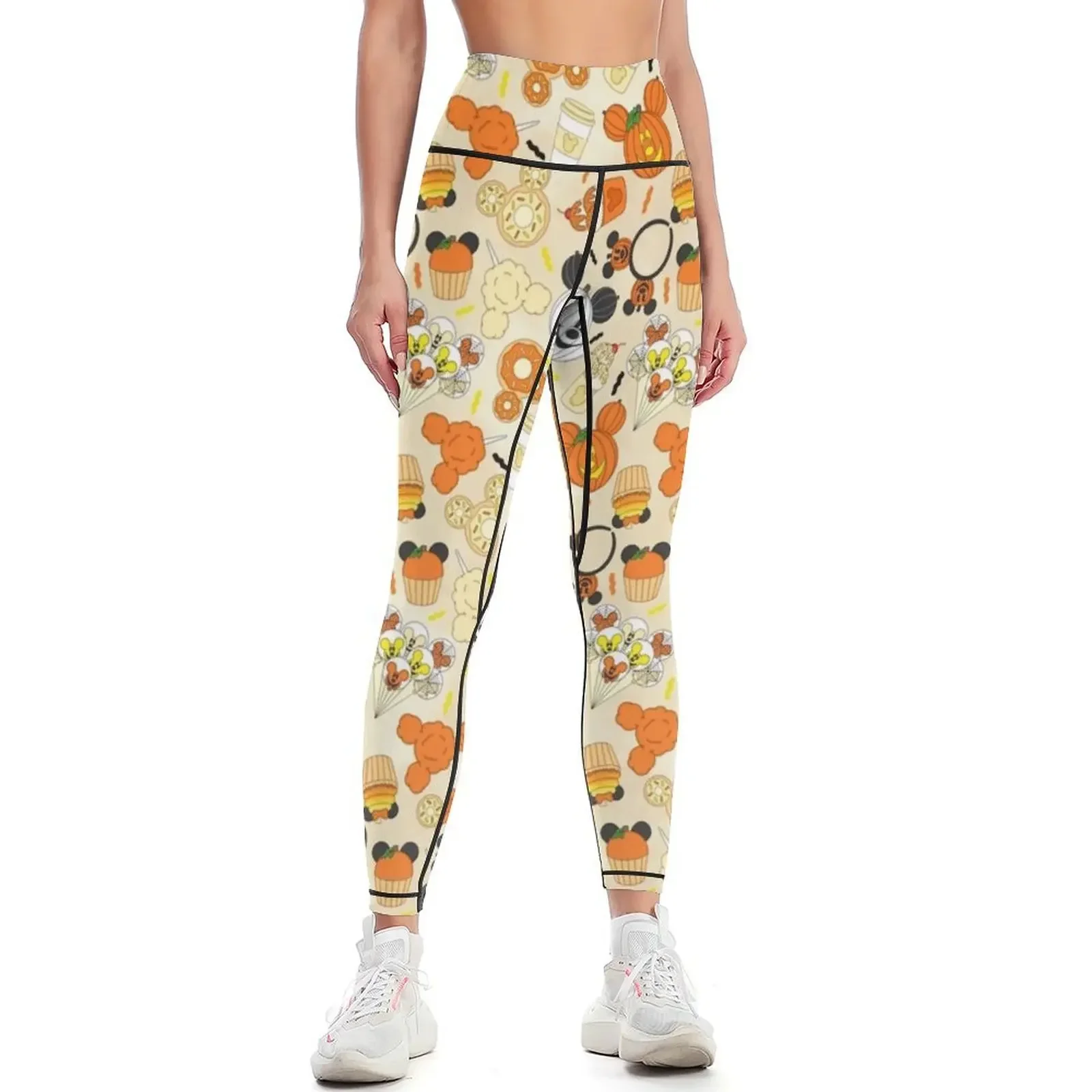 Theme Park Halloween Snacks Leggings Sports female legings for fitness sporty woman gym Legging sexy woman Womens Leggings