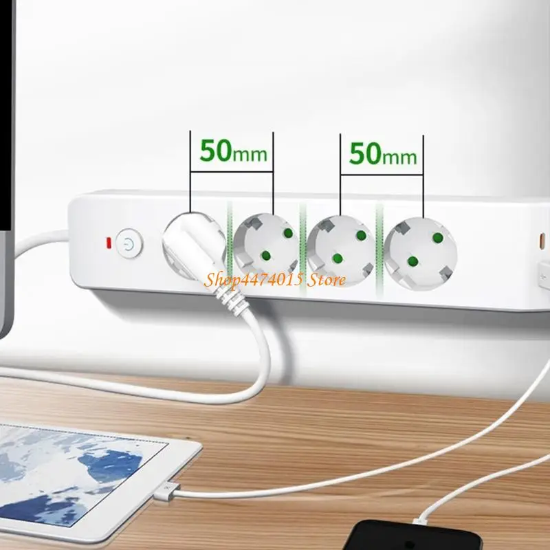 K1AA -Stromstreifen mit 4 USB -Anschlusserweiterungskabel -Sockel -Networter -Filter -Runde Pin