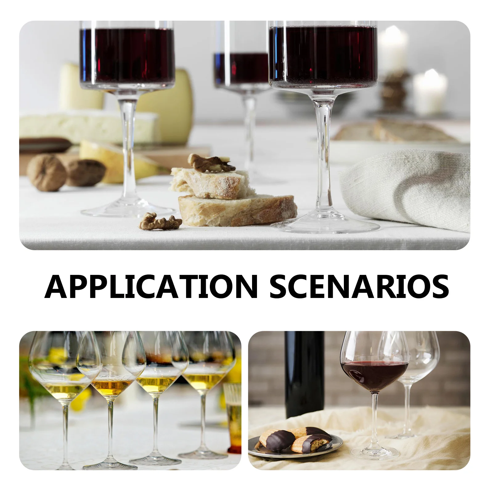 

6 pcs Crystal Beads Wine Glass Rings Reusable Tag Rings Party Glass Markers Wedding Decoration Multi Color Premium