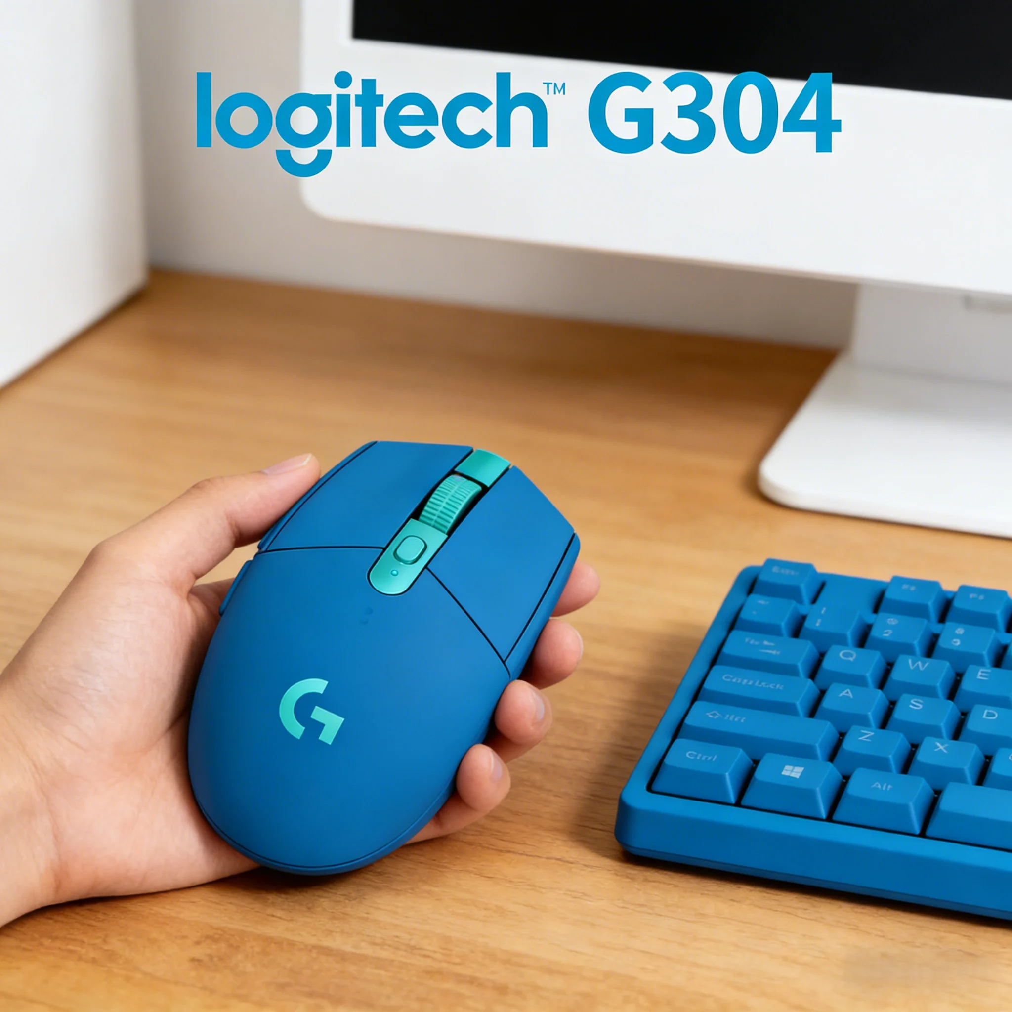

Беспроводная игровая мышь Logitech G304 LIGHTSPEED с сенсором HERO 12K, 12000 DPI, 6 кнопками, 250 часов автономной работы, синяя, для ПК и ноутбуков
