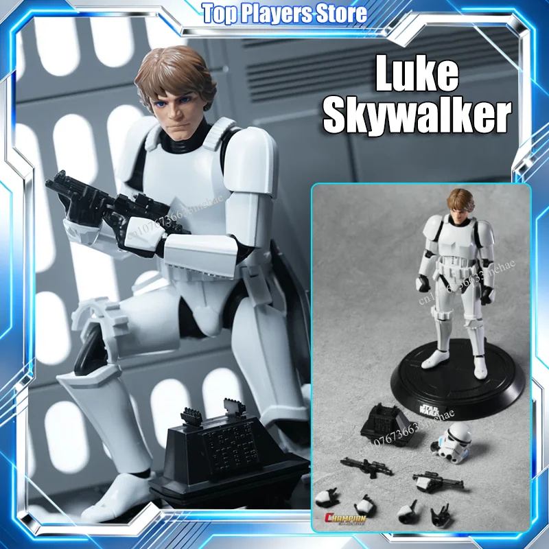 本物のスターウォーズアクションフィギュア-ルーク・スカイウォーカー-ダース・ベイダーのおもちゃ-インペリアル・ストームトルーパー組み立てモデルキット-チャンピオンバージョン-ギフト