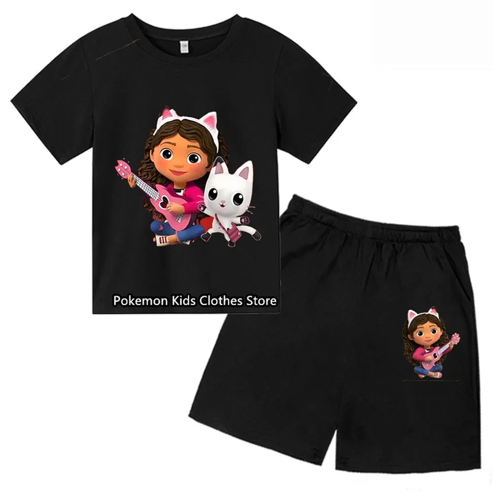 2024 T-shirt Cartoon Boys Girls Kids Printed Kids T-shirt Shorts Summer Short Sleeve outfit 3-14 years