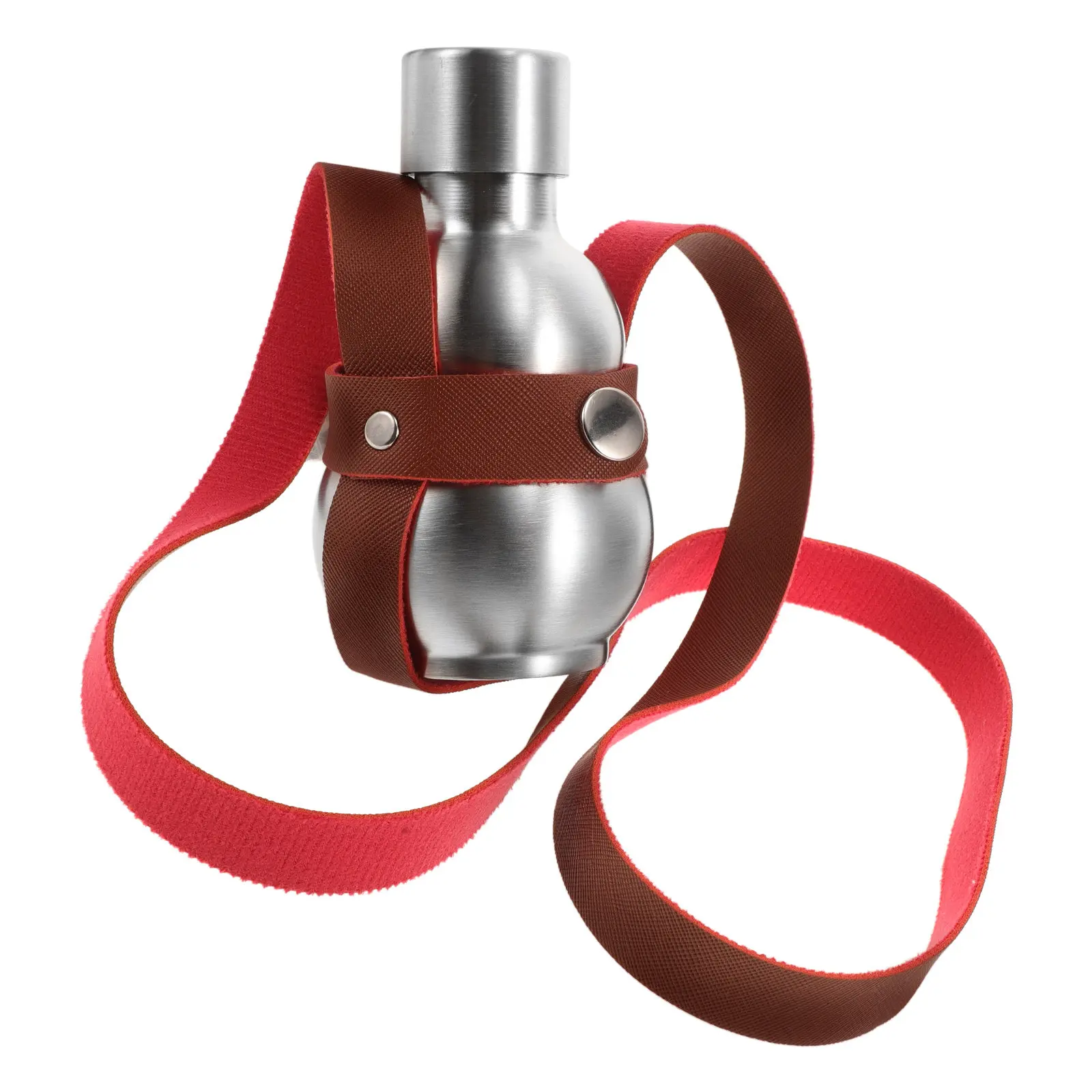 

Бутылка-фляга из нержавеющей стали, коричневая, компактная, маленькая, для питья, для активного отдыха, путешествий, походов, фляга-термос, бутылка для воды