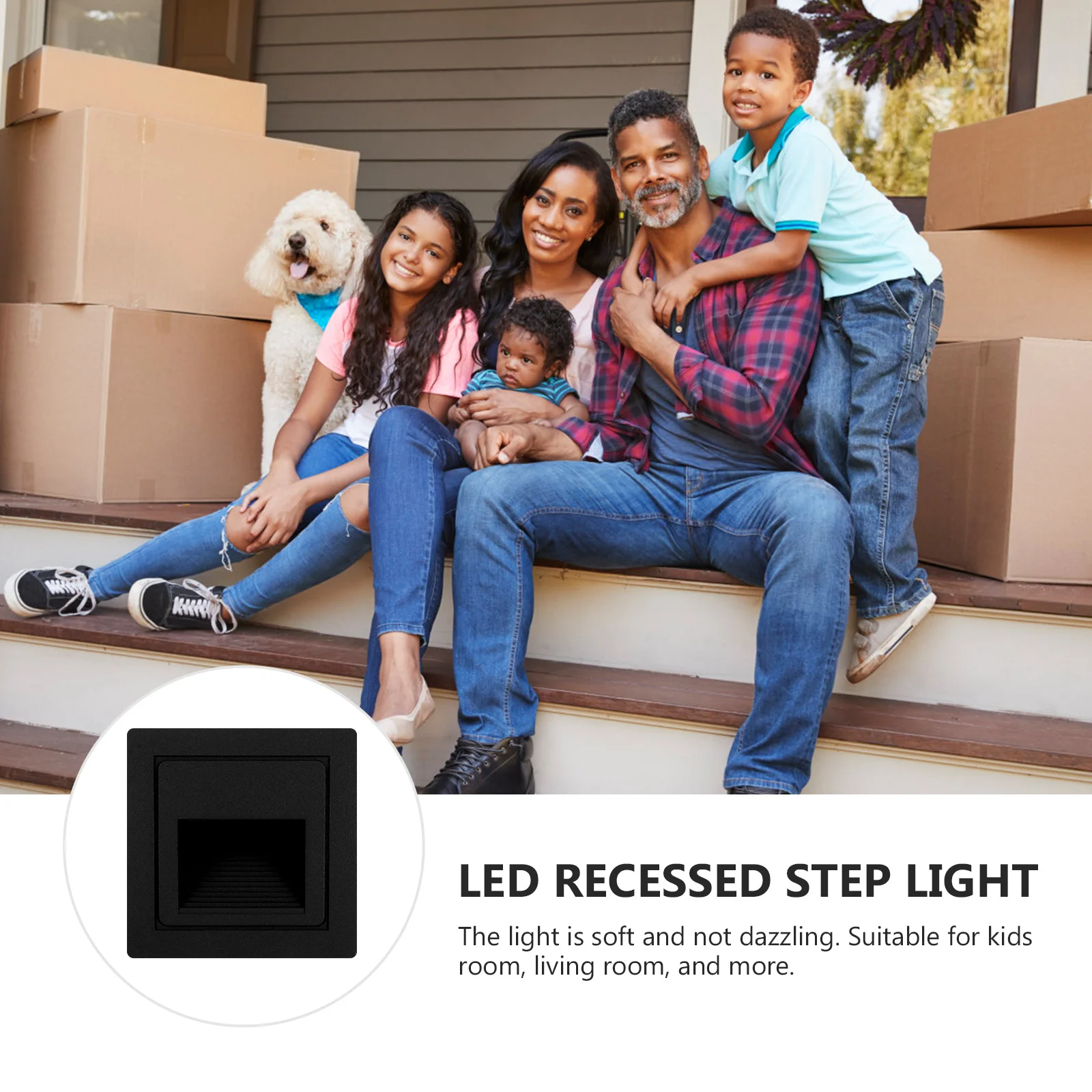 

1Pcs LED Embedded Waterproof Stair Step Light Durable Aluminum Outdoor Lamp for Garden Path Park Courtyard Step Lamp