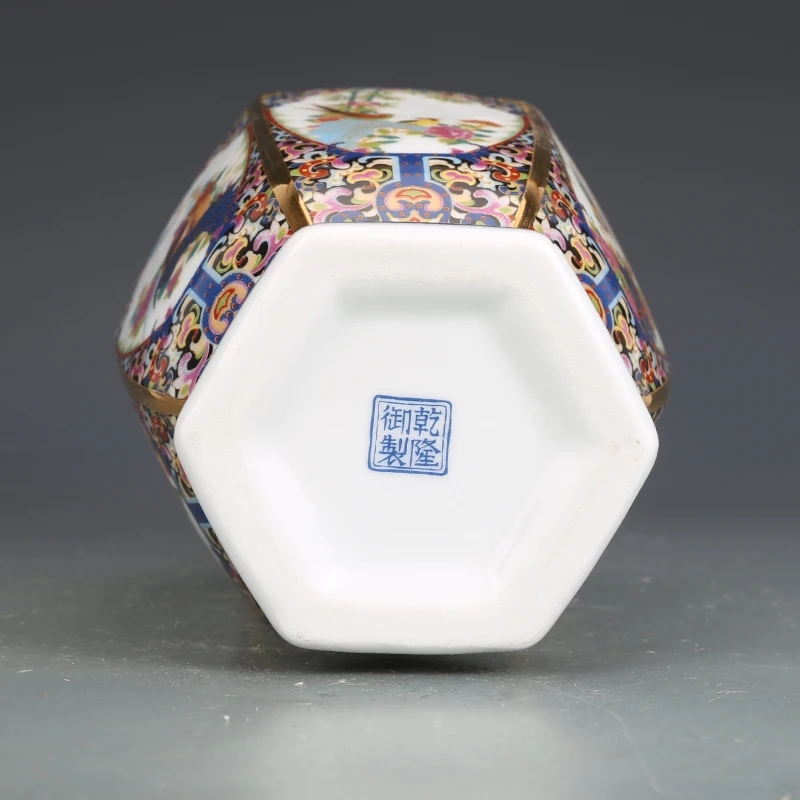 Imagem -06 - Jingdezhen Porcelana Vaso Ornamentos Antigo Oficial Esmalte Porcelana Antigo Coleção Quadrado Vaso