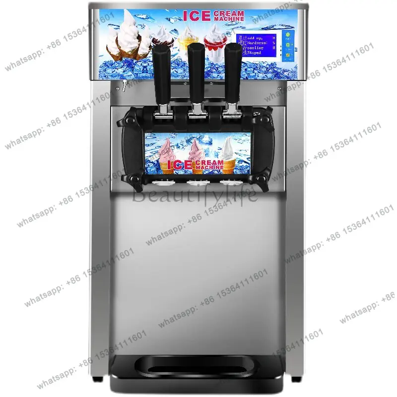FG stainless steel desktop soft ice cream ice cream machine automatic small cone machine