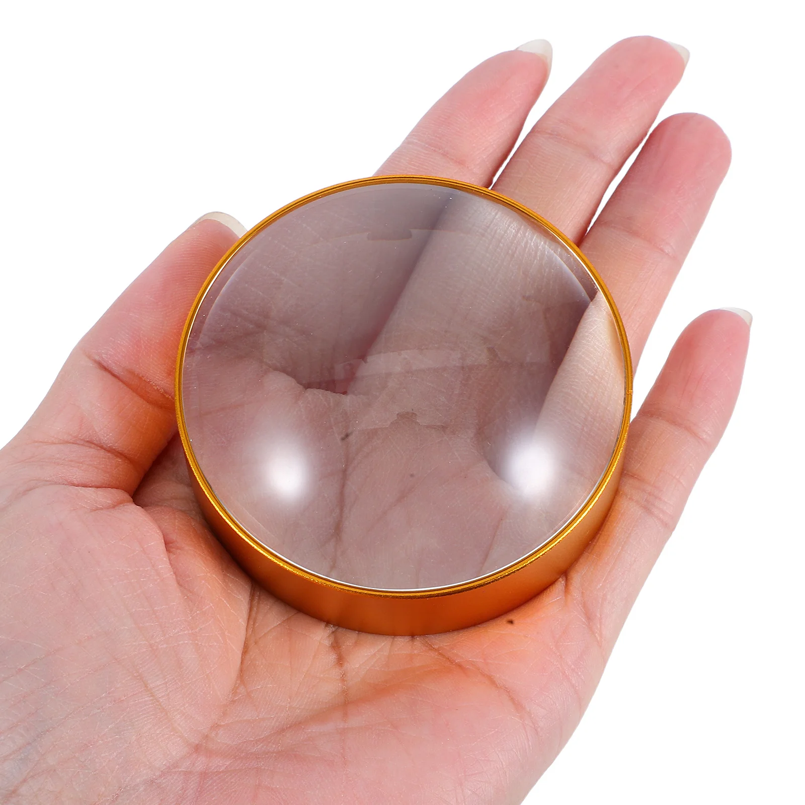 

6X Dome Optical Glass Paperweight Clear Reading Magnifier 60Mm Desk Dome Magnifier for Books Documents Maps Office Decor