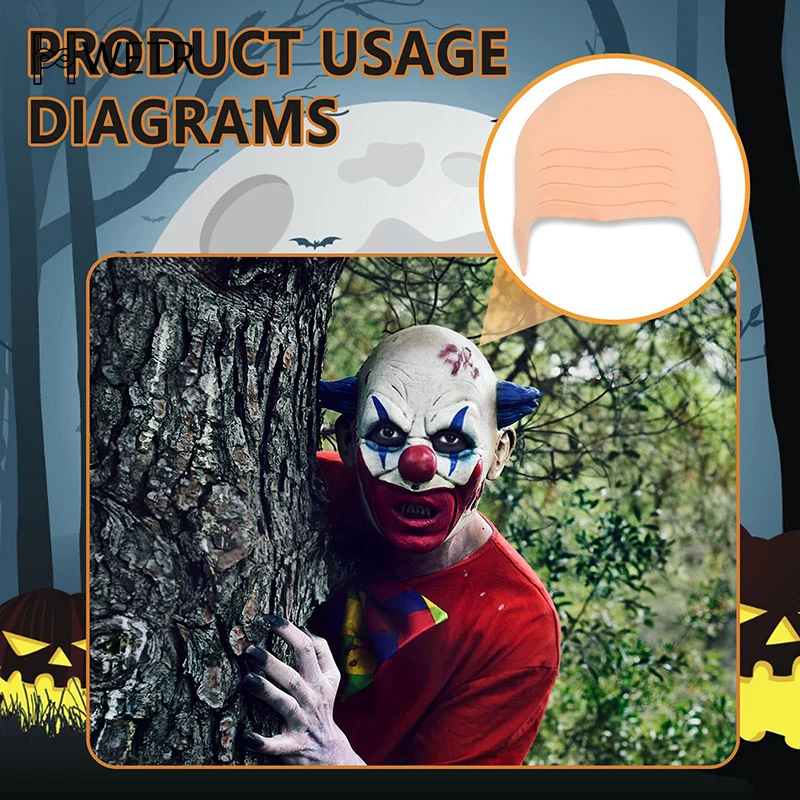 1/2/4 pezzi berretto calvo in lattice set per adulti berretto calvo vestito operato cappello cosplay berretto parrucca calva finta accessorio costume per giochi di scena