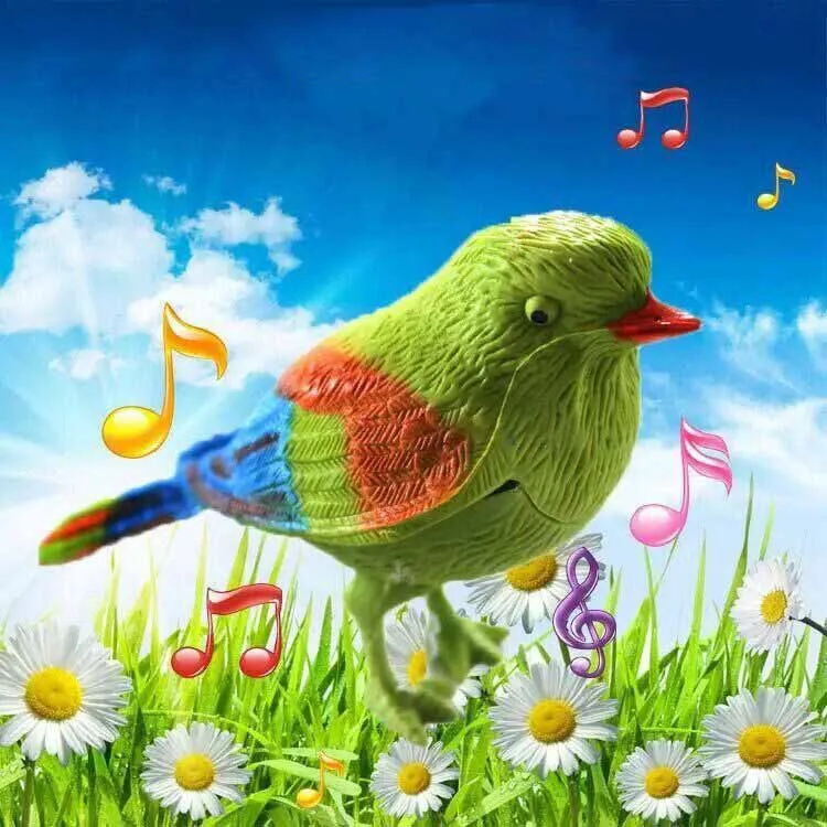 Hot-selling Novelty Funny Voice-activated Induction Bird Toy Will Call Electronic Bird Creative Talking Parrot Birds Puzzle Toys