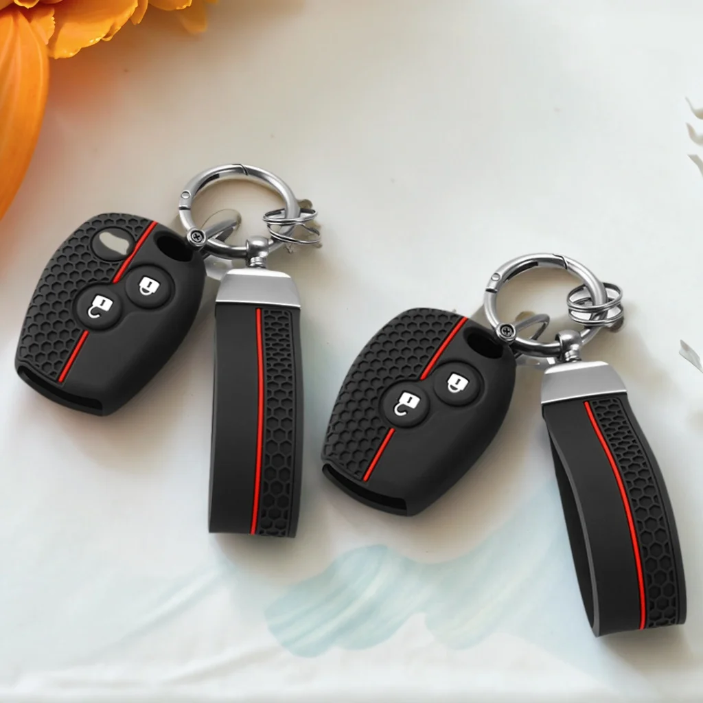 Funda de silicona para llave de coche, mando a distancia para Renault Megane Laguna Modus Espace Duster Logan DACIA Sandero Fluence Clio Kangoo