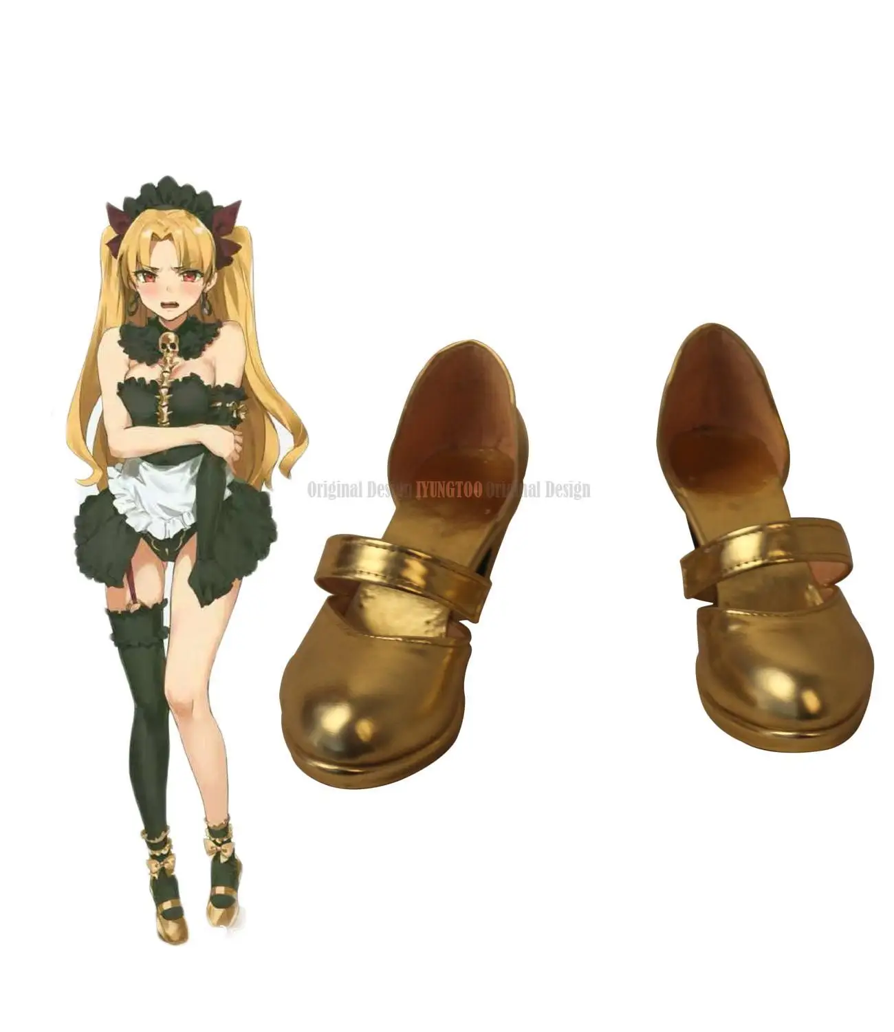 

FGO Servant Ereshkigal Sandals Cosplay Fate Grand Order Ereshkigal Cosplay Shoes Golden Boots Custom Made