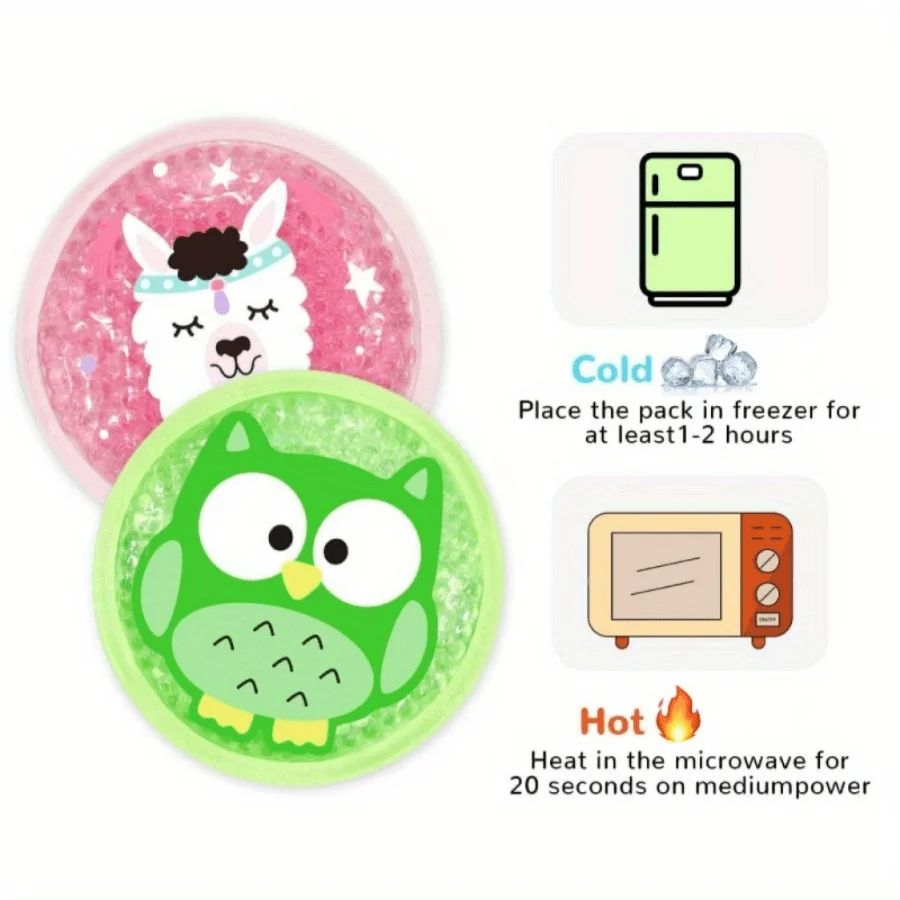 Boo Boos Impacchi di ghiaccio, Impacchi caldi e freddi, Impacchi freddi per piccole ferite, Impacchi di ghiaccio riutilizzabili con perline di gel, Ferite per bambini