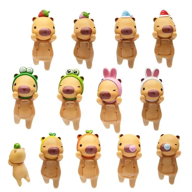 12pcs Capybara Small Animal Figurine Car Navigator Screen Decoration For  Car Center Console Navigator Screen Mobile Phone