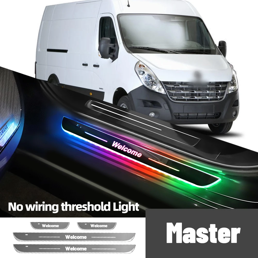 

For Renault Master 2 3 1997-2016 2011 2012 2015 Car Door Sill Light Customized Logo LED Welcome Threshold Pedal Lamp Accessories