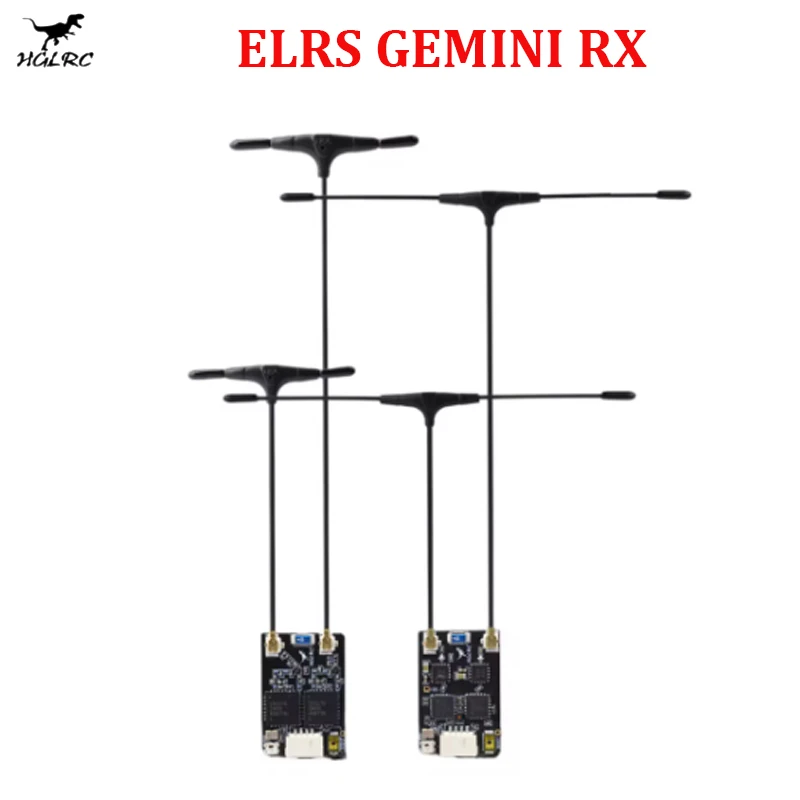 HGLRC ELRS GEMINI RX Dual Receiver 2.4G/915Mhz for RC Airplane FPV Long Range Drone